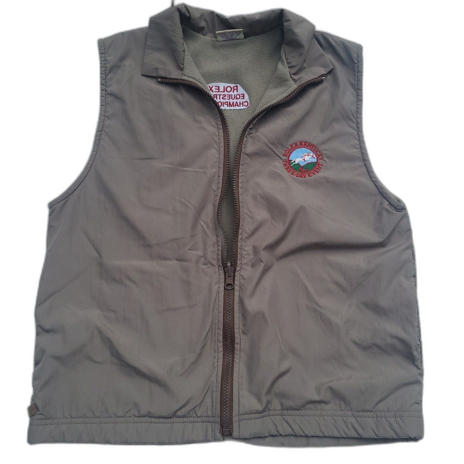Vtg Rolex Equestrian Championship Puffer Vest Western Boink Made In Usa
